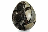 Septarian Dragon Egg Geode - Sparkly Black Crystals #337234-2